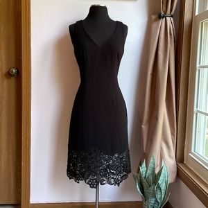 Trina Turk black lace sleeveless dress